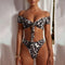 maillot de bain léopard épaules bardot.