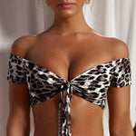 Maillot de bain Léopard épaules Bardot - Vignette | My Léopard