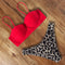 maillot de bain léopard rouge