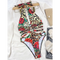 Maillot de Bain Léopard Floral à Anneaux