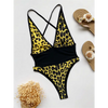 One Piece Swimsuit Women 2023 New Leopard V Neck Swimwear