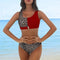 Maillot de bain léopard sportswear rouge