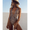 Maillot de Bain Monokini Imprimé Léopard
