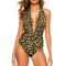 Colorful Leopard Print Swimsuit Abstract Rainbow Beach