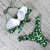 maillot de bain vert léopard