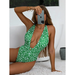 Maillot de Bain Sexy Une Pièce Vert - Vignette | My Léopard