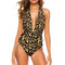 Colorful Leopard Print Swimsuit Abstract Rainbow Beach
