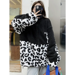 Manteau Douillet Léopard Noir et Blanc - Vignette | My Léopard