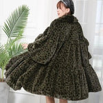 Oversized Khaki Leopard Print Coat - Vignette | My Léopard