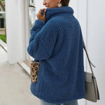 Manteau Léopard Bleu à Poches - Vignette | My Léopard