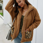 Manteau Léopard Camel à Poches - Vignette | My Léopard