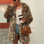 Abrigo de piel sintética de leopardo para mujer - Vignette | My Léopard