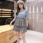 White Ruffled Leopard Mini Skirt - Vignette | My Léopard