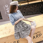 White Ruffled Leopard Mini Skirt - Vignette | My Léopard