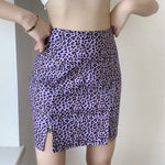 Minifalda de leopardo morada - Vignette | My Léopard