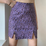 Minifalda de leopardo morada - Vignette | My Léopard