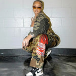 Pantalones cargo de leopardo con parches de camuflaje - Vignette | My Léopard