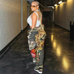 Pantalones cargo de leopardo con parches de camuflaje - Vignette | My Léopard