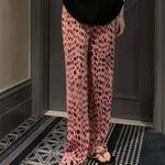 Pantalon Coupe Fluide Rose Léopard - Vignette | My Léopard