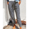 Pantalon Fluide Léopard Printemps-Été Gris