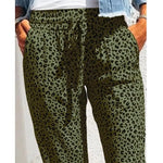 Pantalon Fluide Léopard Printemps-Été Vert - Vignette | My Léopard