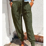 Pantalon Fluide Léopard Printemps-Été Vert - Vignette | My Léopard