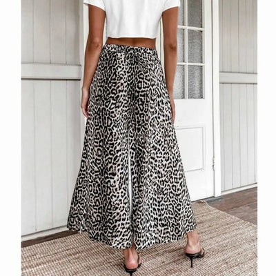 pantalon ample léopard