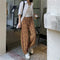 Pantalon large léopard camel.