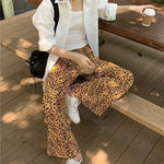 Camel Leopard Wide Leg Pants - Vignette | My Léopard