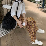 Camel Leopard Wide Leg Pants - Vignette | My Léopard