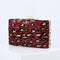 Pochette léopard rouge minaudière.