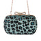 Pochette léopard noeud bleue.