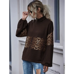 Chocolate Leopard Print Sweater - Vignette | My Léopard