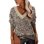 Leopard Print V-Neck Sweater - Vignette | My Léopard