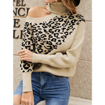 Beige Leopard High Neck Sweater - Vignette | My Léopard