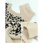 Beige Leopard High Neck Sweater - Vignette | My Léopard