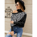 Black Leopard High Neck Sweater - Vignette | My Léopard