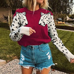 Women's Leopard Print Sweater - Vignette | My Léopard