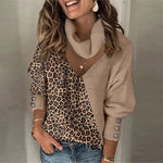 Women's Khaki Leopard Sweater - Vignette | My Léopard