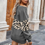 Gray Leopard Print Sweater - Vignette | My Léopard