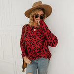 Red Leopard Bardot Neck Sweater - Vignette | My Léopard