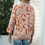 Pull Léopard Col Cheminé Beige - Vignette | My Léopard