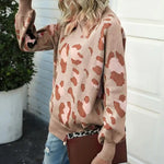 Pull Léopard Col Cheminé Beige - Vignette | My Léopard