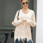 Ripped leopard effect sweater - Vignette | My Léopard