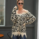 Ripped leopard effect sweater - Vignette | My Léopard