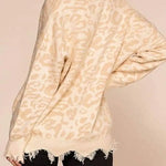 Ripped leopard effect sweater - Vignette | My Léopard