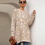 Cream Leopard Long Sweater - Vignette | My Léopard