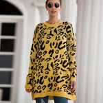 Yellow Leopard Long Sweater - Vignette | My Léopard