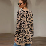 Khaki Leopard Long Sweater - Vignette | My Léopard