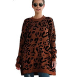 Brown Leopard Long Sweater - Vignette | My Léopard